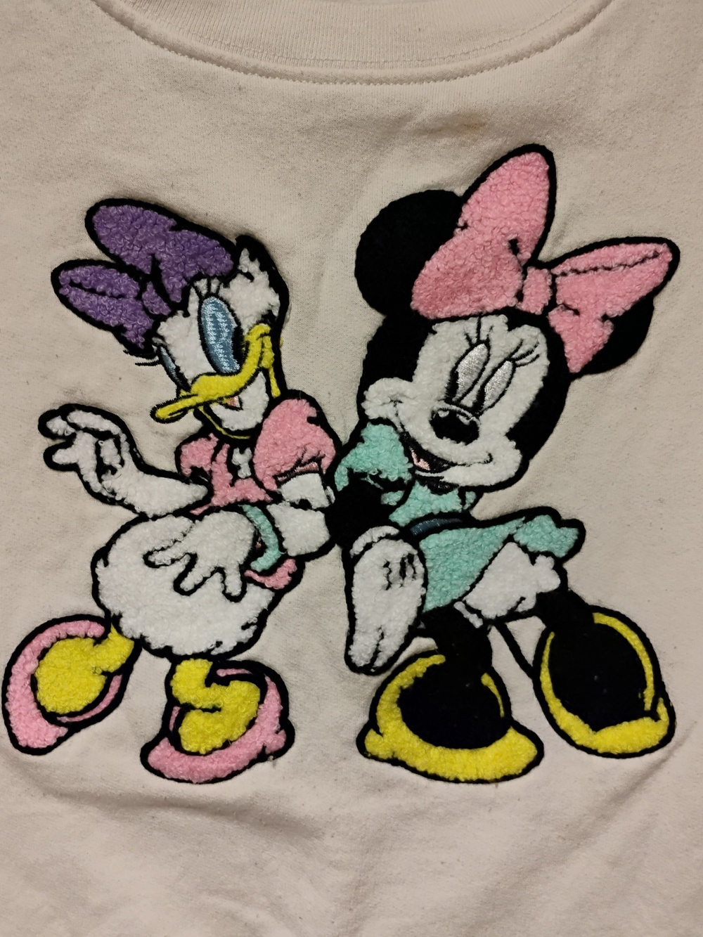 Disney Minnie Mouse Girls White Pink Pullover